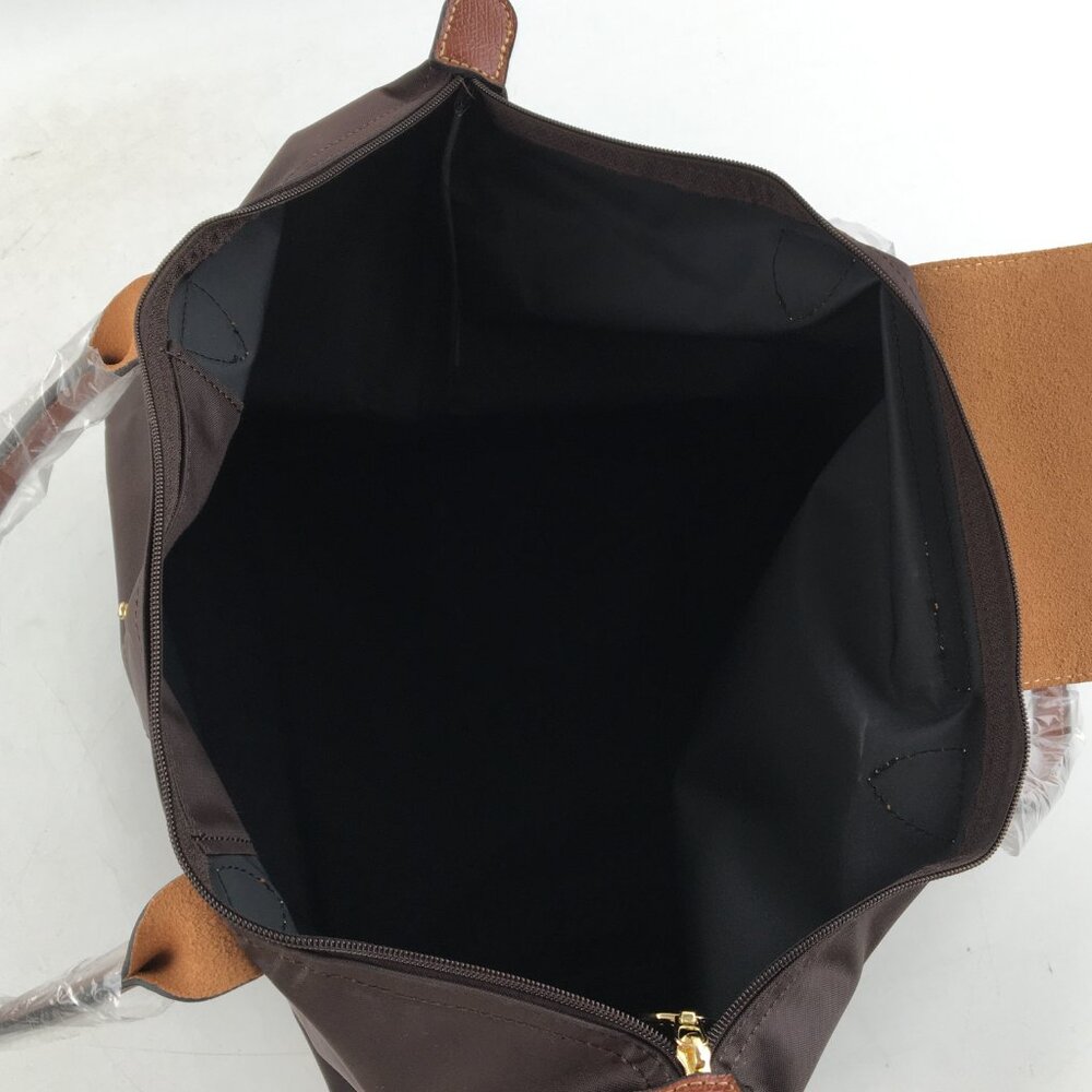Longcham Green Pliage large Tote Bag in Ebony brown color - Picture 13 of 13